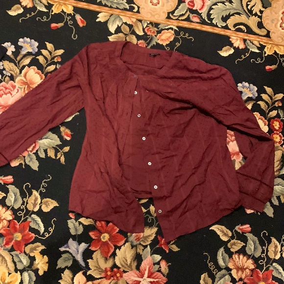 Maroon talbots blouse - Picture 1 of 1